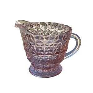 Vintage Pink Glass Creamer